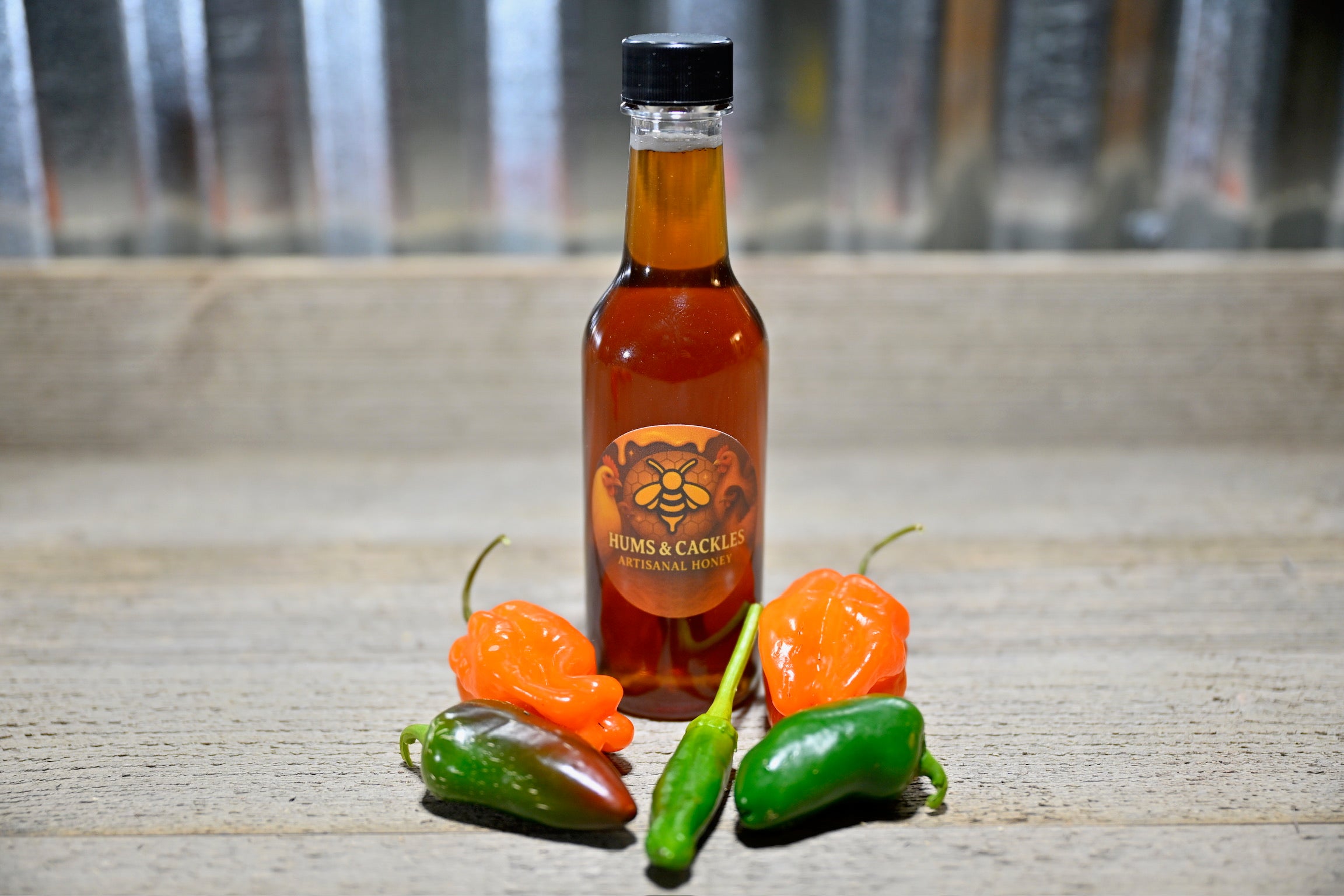 🍯🔥 Hums & Cackles Artisanal Hot Honey (Medium)